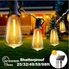 Shatterproof Solar Hanging Lights for Garden Patio Waterproof Solar String Light
