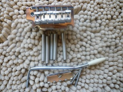 Genuine Fender Stratocaster 2 Point Tremolo Bridge, Claw, 5 Springs, Whammy Bar