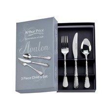 Image of Arthur Price Stainless Steel Avalon 3 Piece Children Cutlery Set Stainless Steel