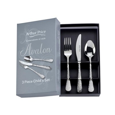 Arthur Price Stainless Steel Avalon 3 Piece Children Cutlery Set