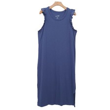 Universal Thread Maxi Dress Womens Large Blue Sleeveless Minimalist Bohemian