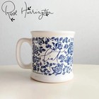 Rose Harrington Fiat Mug Catholic Floral White Blue USA Faith Inspirational Gift — photo 1
