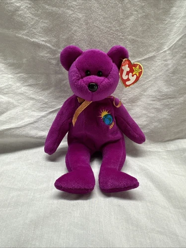 NWT Vintage Y2k Ty Rare 2000 Millennium Bear, Beanie Baby, Retired W/ Tag Error