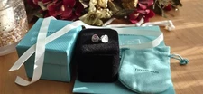 Tiffany & Co Mini Silver Heart Tag Studs – Excellent Condition