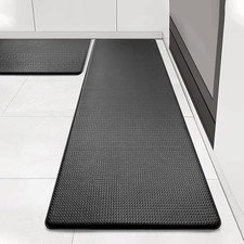 Kitchen Rugs Set of 2 Non-Slip Mats for Floor Ergonomic Cushioned Anti Fatigue