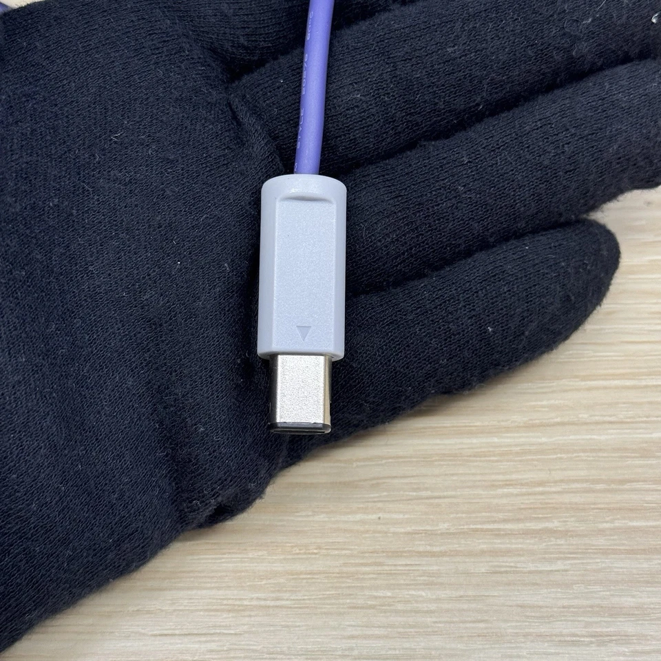 Gamecube Cable Gamelink Game Boy Advance Cavo Originale Funzionante Link Viola - Immagine 4 di 4