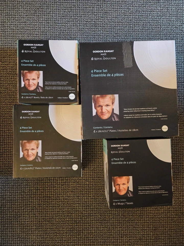 Conjuntos de louças Gordon Ramsay Maze 4 peças – Pratos, tigelas e canecas – Branco - Imagem 2 de 4