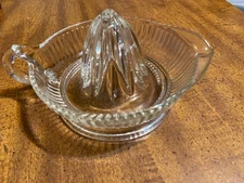Vintage Clear Glass Manual Juicer