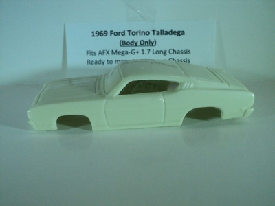 #ad HO scale Slot Car Custom Resin body 1969 Jade Ford Torino Talladega Fits AFX $8.99
