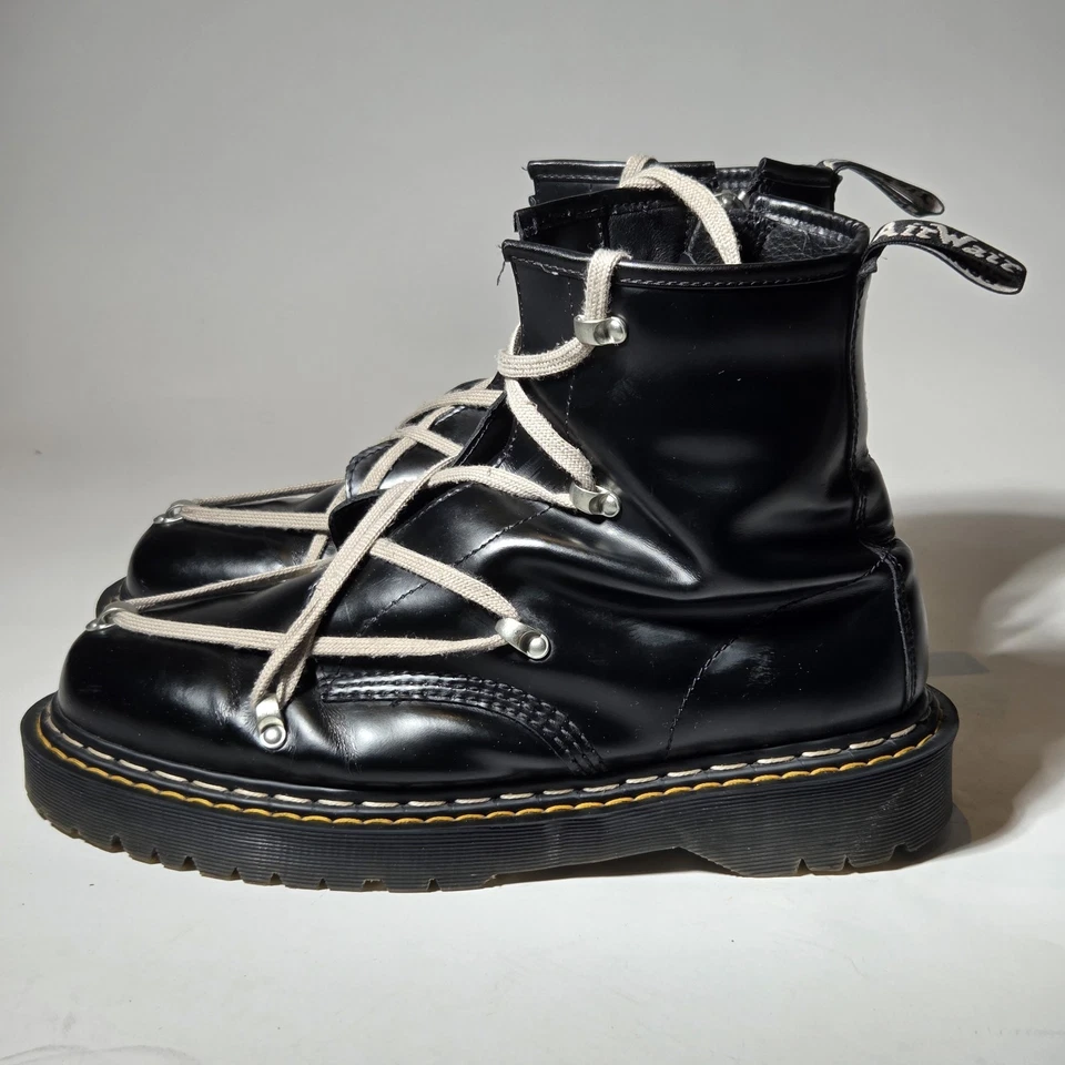Doc Dr Martens x Rick Owens 1460 Boot Mens 12M Black Pentagram Leather Lace Up - Image 2 of 4