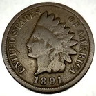 1891 Indian Head Cent Penny Good Condition 1c One Cent US Coin- 3596