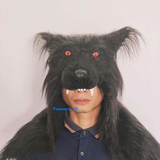 Wolf Shaped Helmet Mask Latex Halloween Propy Cosplay Props Horror Party Costume