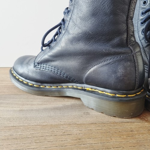 Dr. Martens Pascal Navy Blue UK 6.5 Soft Leather EU 40 High Top Model 1460 VGC - Picture 11 of 19
