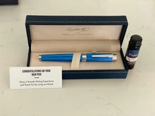 Conklin Herringbone Signature Fountain Pen + Free 15ml Ink Bottle (NEW IN BOX)