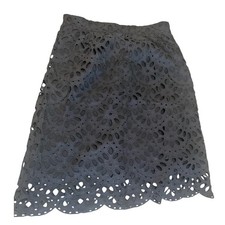 Ann Taylor Laser Cut A-Line Skirt Women's Size 14 Black NWT