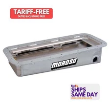 Moroso 20045, One Natural Steel Bbm Drag Race Oil Pan Kb/Bae Pro Mod/Funny Car 
