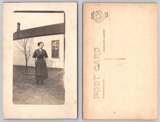 RPPC Woman in Dress & Brooch by House Tree Vintage Real Photo Postcard c1910