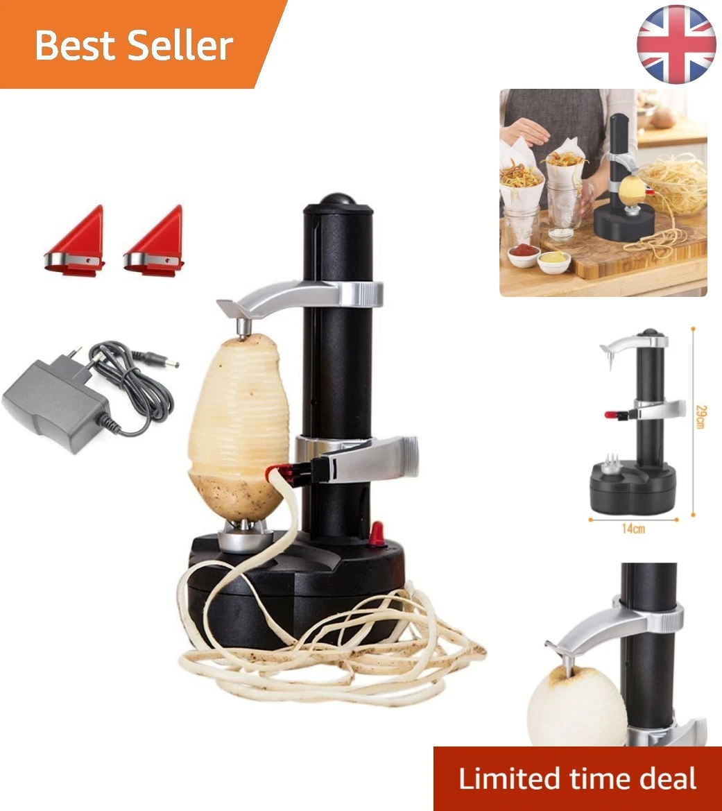 Versatile Electric Vegetable Peeler with 2 Extra Blades - Automatic & Efficient