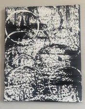 Black White Abstract Penthouse Loft Painting Industrial Minimalist Modern 