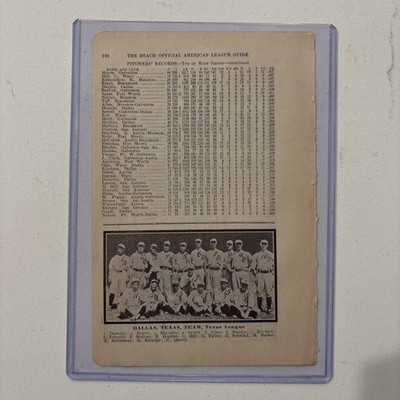 1914 Dallas TX Team Picture Texas League Antique Baseball