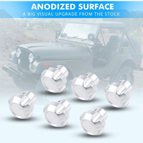 Billet Aluminum Dash Control Knobs Dash Knob Switch For Jeep CJ5 CJ7 CJ8 1976-86 - Picture 2 of 9
