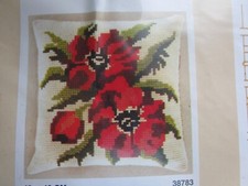 Kreuzstichpackung 40 x 40 cm Red Poppies Needlepoint Pillow Kit 38783