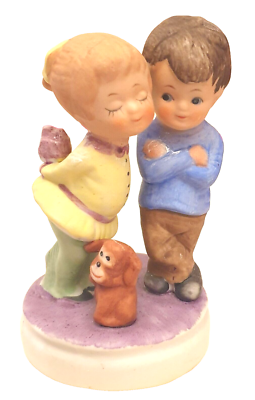 Poupées En Porcelaine – Couple De Petites Mignonettes – Hauteur 18 Cm