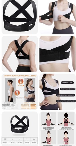 Back Straightener Brace Posture Corrector for Adult/Kids Slouching Clavicle SuR1 - Picture 3 of 3