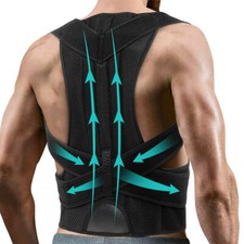 Full Back Brace Posture Corrector for Men and Women Upper and Lower Back Support