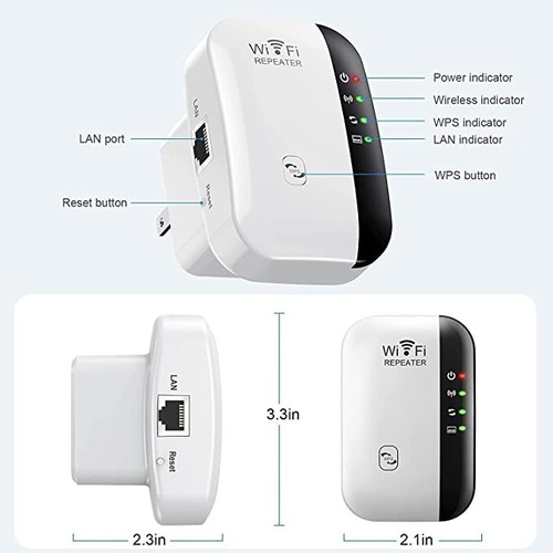 Extensor de alcance WiFi amplificador de Internet repetidor de señal inalámbrico - Imagen 5 de 12