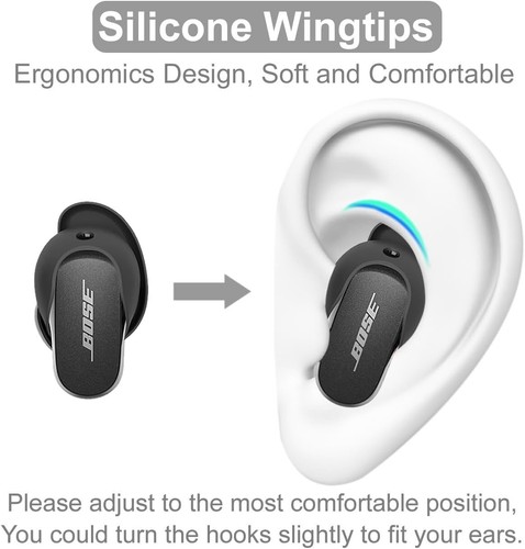 3 Pairs S/M/L Ear Hooks Soft Silicone Eartips for Bose QuietComfort Ultra (2023) - Picture 2 of 13