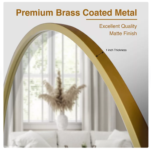 Mirror for Bathroom Round Framed Mirror 36" Elegant Round Decorative Wall Mirror - 第 3/7 張圖片