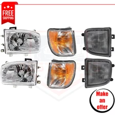 Headlights, Corner Lights, Fog Lights set 6 for 00-04 Nissan Pathfinder LE, SE