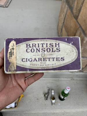 british consols cigarette tin Macdonald's Cigarette, Empty, Tin, Canada, Collectible, Tobacco, Advertisement, Virgina, 50 Consols Betty's - Mid Century MacDonald's