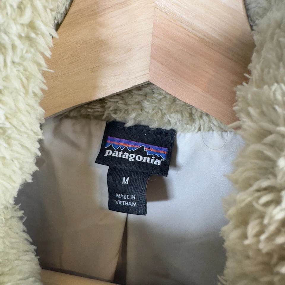 Chaleco polar Patagonia Los Gatos beige para mujer talla M cremallera completa tostado Sherpa Foto 4 de 4