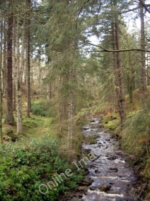 Foto 6x4 Banvie Burn Kautionskredit Blick flussaufwärts von der ersten Brücke. c2010