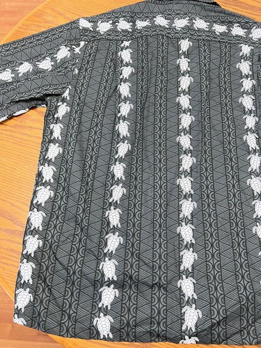 Neu mit Etikett Pacific Legend Herren 2XL Meeresschildkröten hawaiianisch Aloha geknöpft anthrazit - Bild 8 von 9