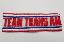 Pontiac TEAM TRANS AM Red Script Patch Iron On Vintage Retro Jacket Hat Coat