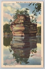 1941 Postcard Sugar Bowl Dells Of The Wisconsin River WI