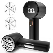 Rechargeable Lint Remover - 6-Blade, 3-Speed, LED for Clothes Furniture