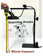 LIGHT KIT w 2 Bulbs + 4 pk of Emulsion on Mesh Sheets - DIY silk screen printing