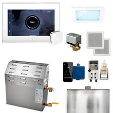 Mr. Steam MSSUPER1EC1 iSteamX Generator Package in White x Polished Chrome