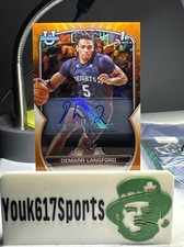 2022 Bowman University Chrome Orange Refractor /25 Demarr Langford Auto