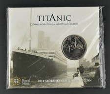 ALDERNEY 2012 TITANIC 100th ANNIVERSARY £5 CROWN - PRESENTION PACK - SEALED