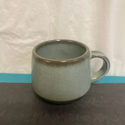Vintage Frankoma Stoneware Pottery 6C Cup Green Prairie Glaze