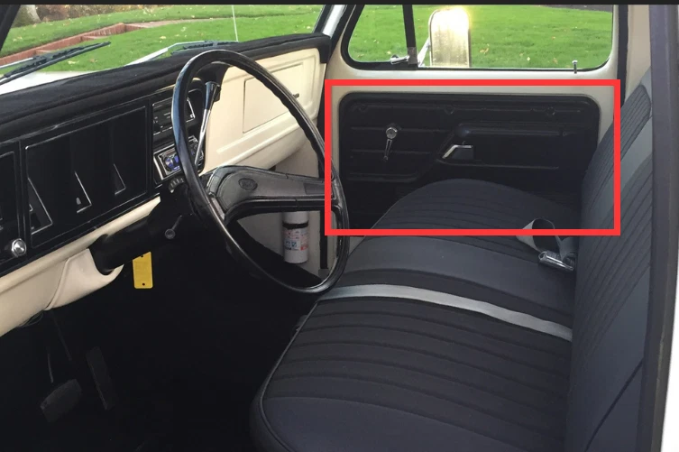 Fit 73-79 Ford F-100 F-150 F-250/ 78-79 Ford Bronco Interior Door Panels Black Foto 3 de 4