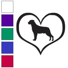 Heart Rottweiler Love, Vinyl Decal Sticker, Multiple Colors  Sizes 1506