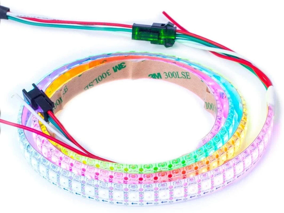 WS2812B LED Strip Individual Addressable Light 144Pixels/m SMD 5050 RGB DC5V - Image 2 of 4