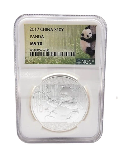 2017 China S10Y Panda Coin MS 70 Graded by NGC