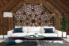 3D Ancient Window Wallpaper Wall Mural Removable Self-adhesive Sticker2640